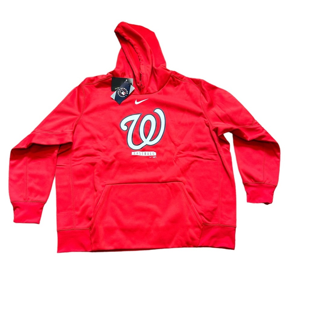 Washington Nationals Nike Logo Men’s Pullover Hoodie Sweatshirt 3XL‎